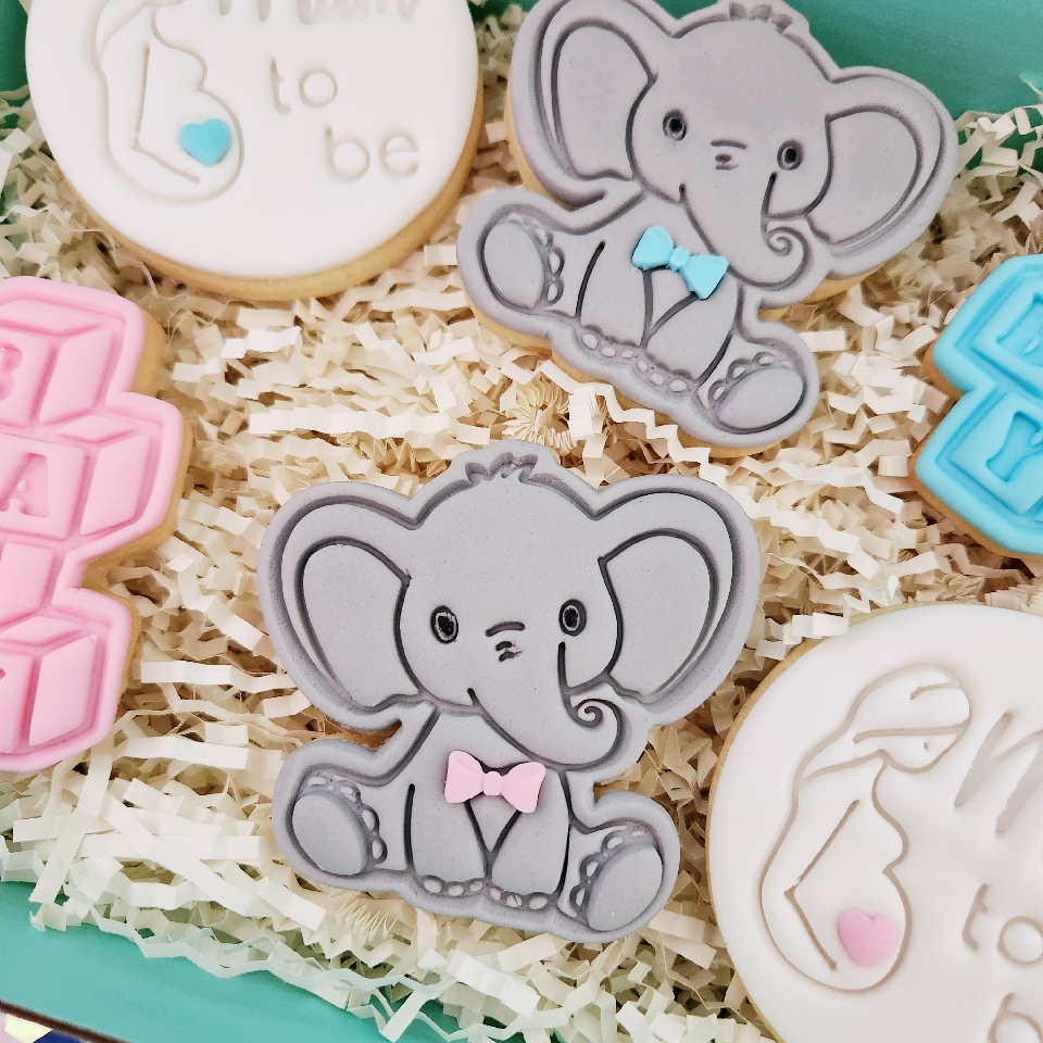 Elephant Baby Shower Cookies