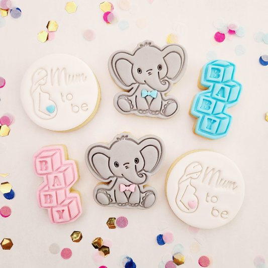 Elephant Baby Shower Cookies